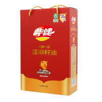 华建诚鑫 压榨一级亚麻籽油1L*2瓶礼盒