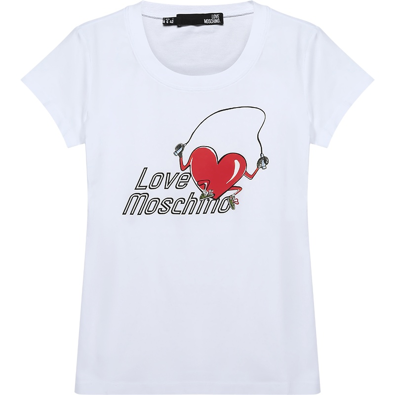 LOVE MOSCHINO "爱"莫斯奇诺 女士棉质圆领短袖T恤 W4B19 5N E1951