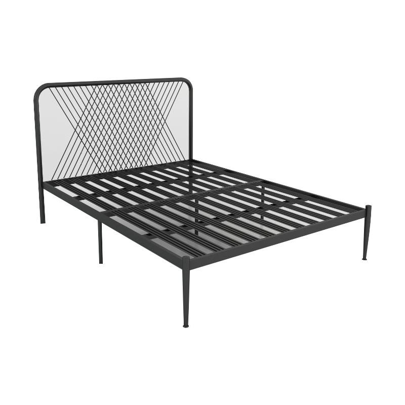 创世人 北欧铁艺床简约现代成人床双人床1.8铁床单人床1.5米铁架床