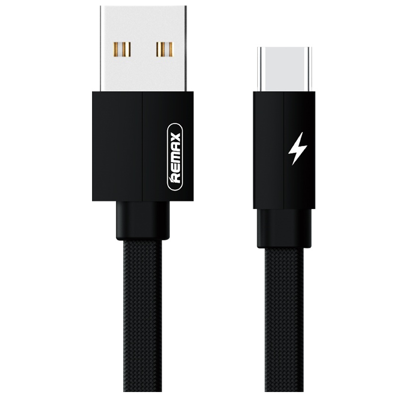 REMAX 安卓数据线华为 小米 三星Type-C 手机通用2.1A 2米 充电线 黑色