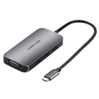 绿联Type-C扩展坞HDMI转接头PD充电USB3.0 转换器USB-C转VGA投屏数据线-50210