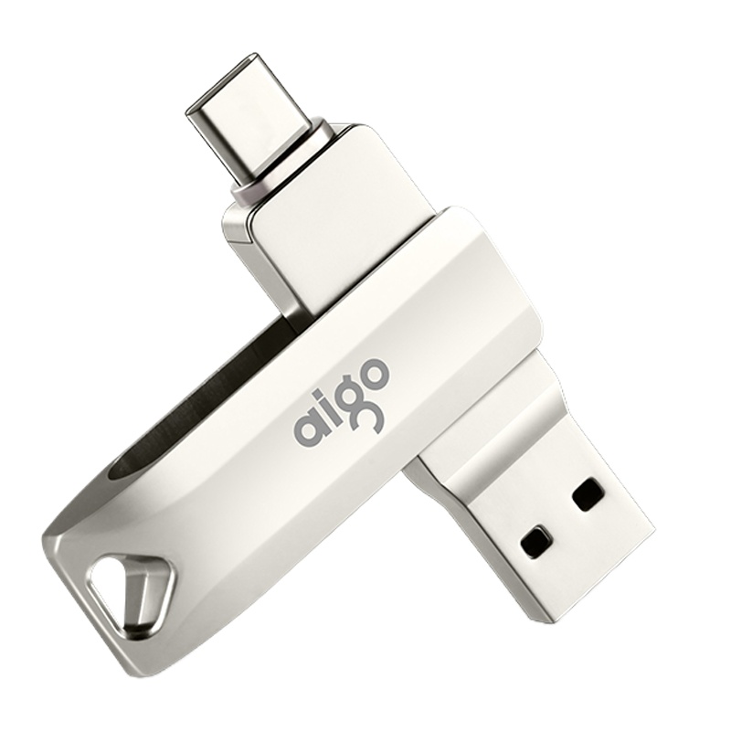 港大专属 128GB Type-C USB3.1 手机U盘 U351高速读写款 银色 双接口手机电脑用