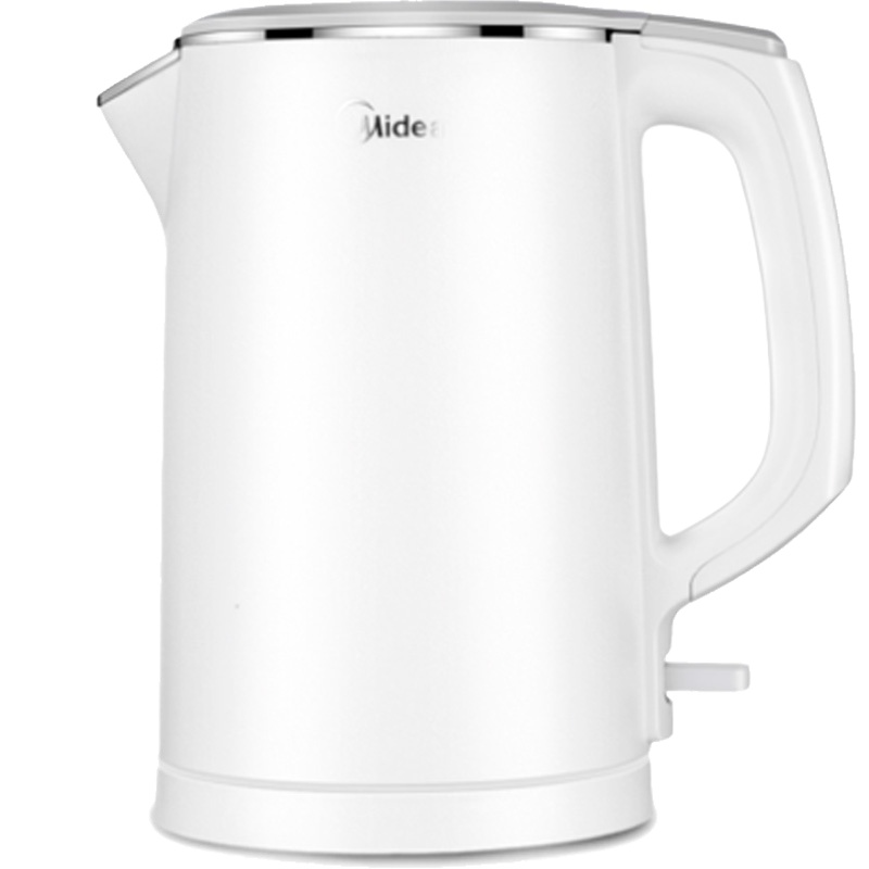 美的(Midea)电水壶304不锈钢家用烧水壶1.5L电热水壶双层防烫一体式无缝 HJ1522