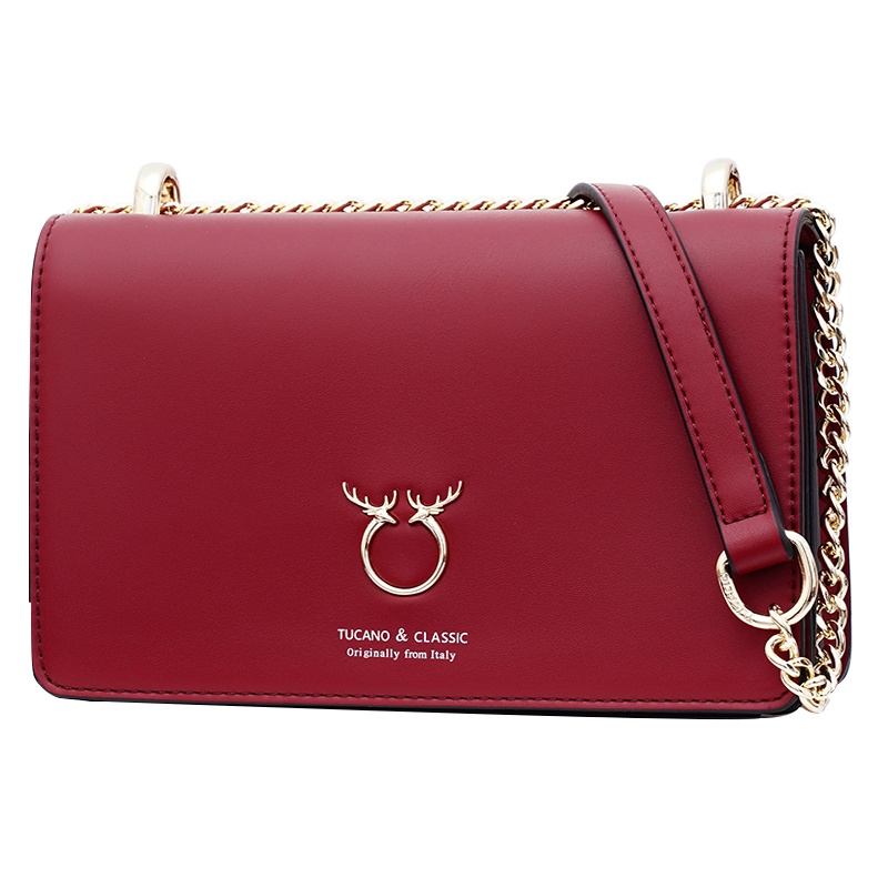 啄木鸟女包2020新款时尚百搭女士包包简约休闲链条斜挎包单肩包小方包