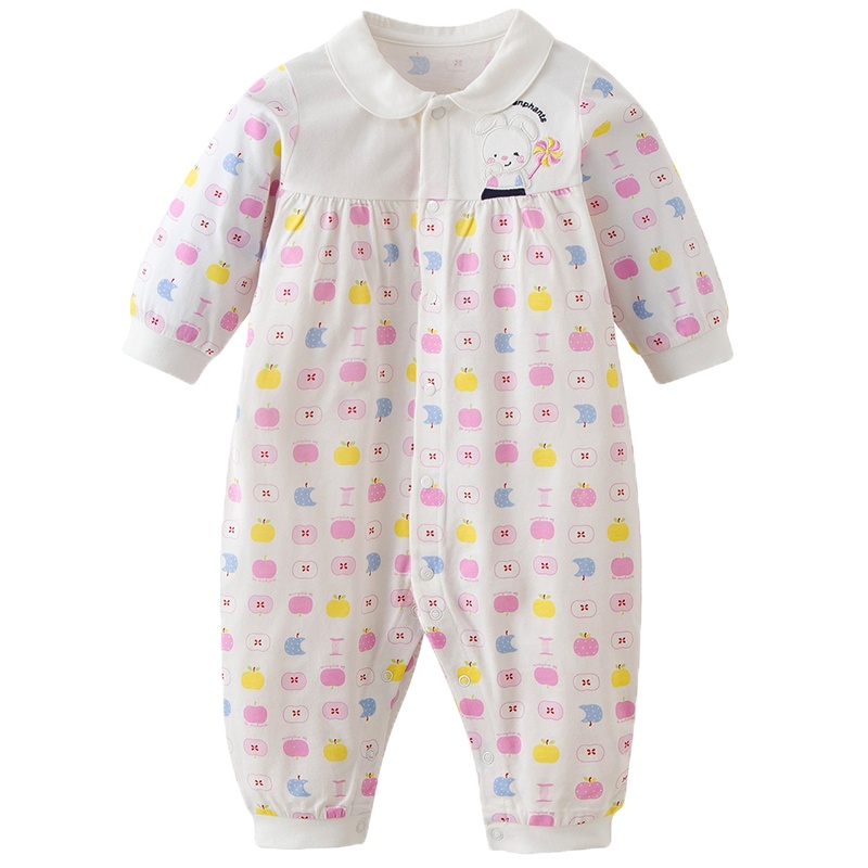 丽婴房Les enphants 童装儿连身衣男女宝宝春纯棉可爱针织连身衣春装新B01