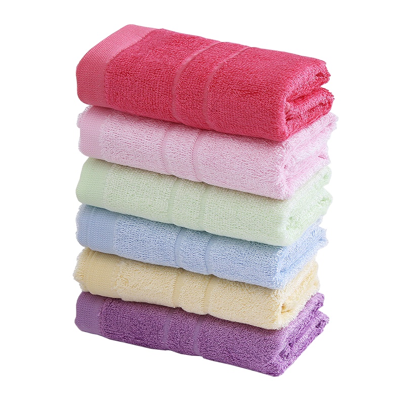 竹一百竹纤维童巾儿童洗脸洁面小长毛巾 压条素色 50g/条 28*48cm