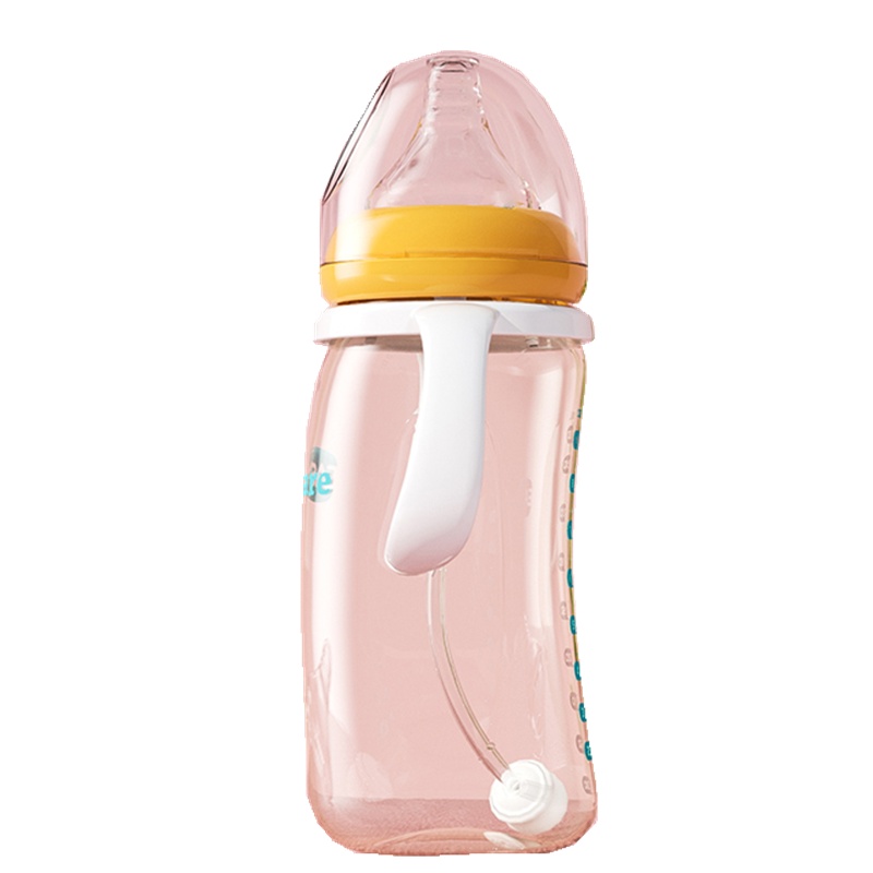 伊斯卡尔(Easy Care)320ml企鹅造型婴儿奶瓶PPSU宽口宝宝吸管奶瓶防胀气耐摔大容量防胀气 防呛奶黄色奶瓶