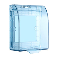 公牛(BULL)  F03AS 通用透明86型防水开关面板防溅盒防水盒(仅适合暗装使用)不含插座 淡蓝色 单位:个