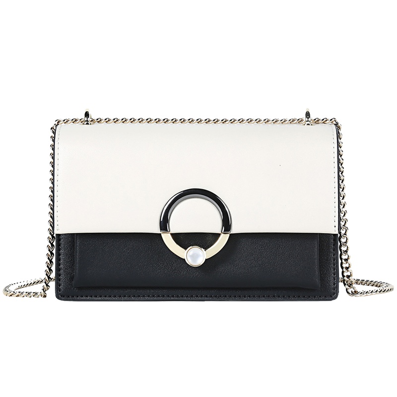 啄木鸟链条女包2019新款韩版斜挎小包女时尚撞色单肩包女小方包