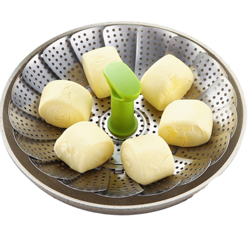 贝瑟斯 不锈钢可折叠蒸架小笼包蒸笼家用多功能隔水厨房蒸盘水果盘