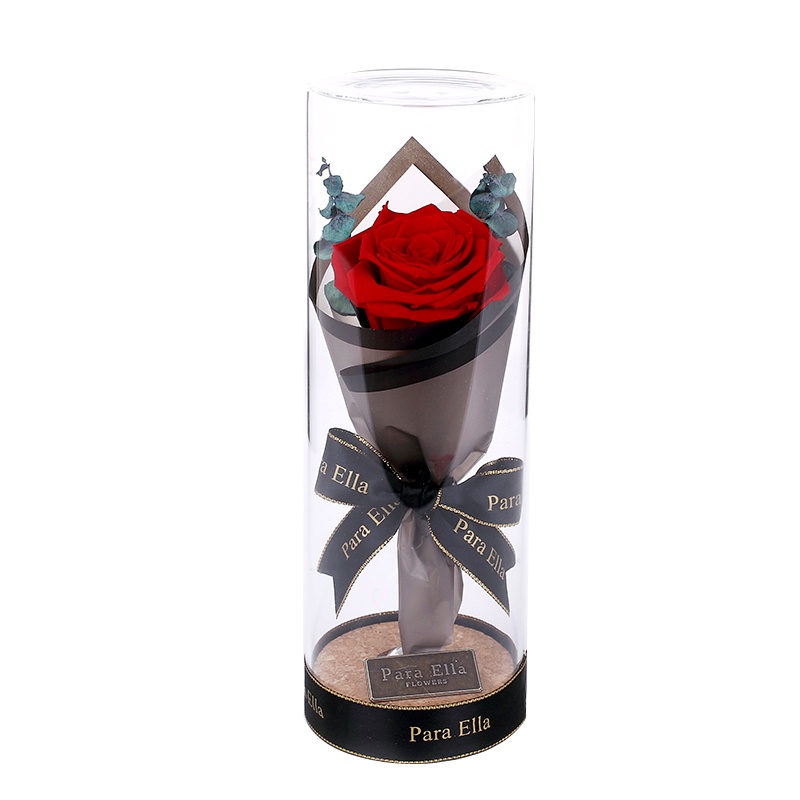 Para Ella 010系列彩灯许愿瓶红色玫瑰花永生花礼盒鲜花速递女神节创意礼物情人节礼物生日结婚纪念日礼物送女生女友