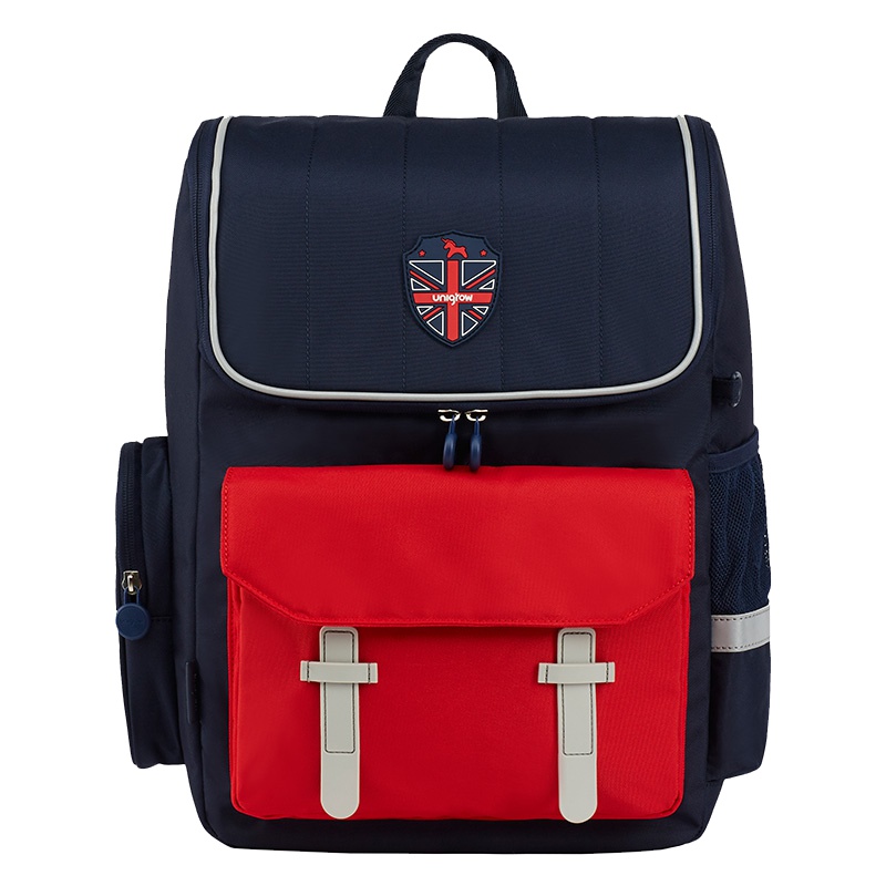 稚行 英伦风书包小学生女一年级-六年级学生男双肩减负背包|学院书包大号-藏青色