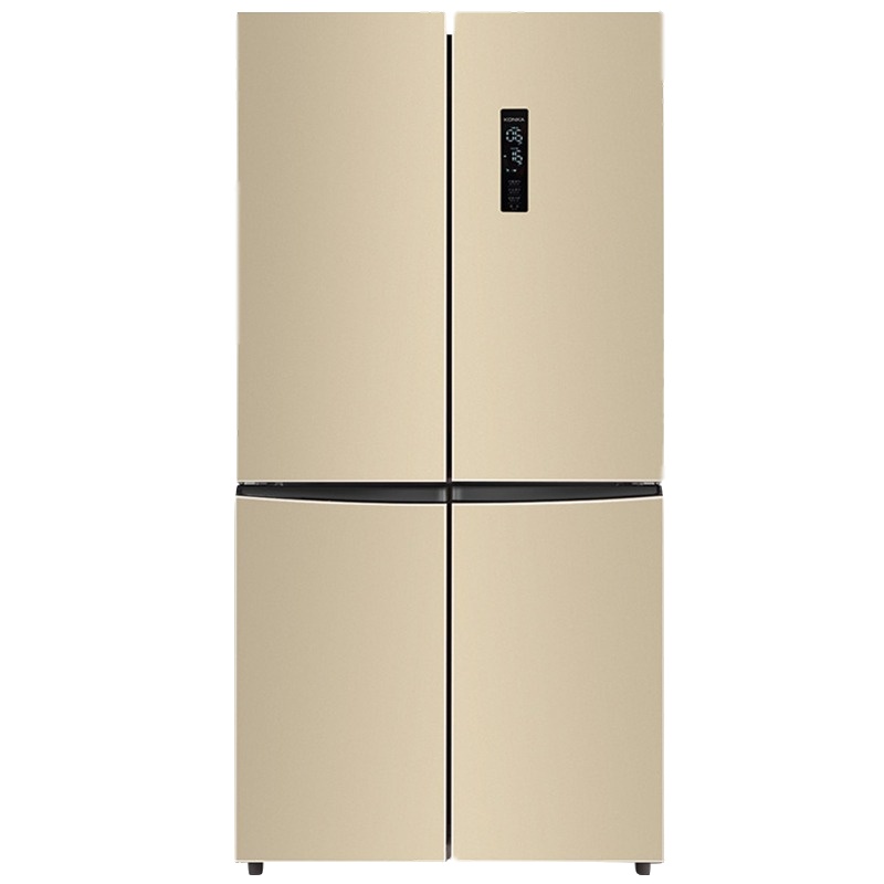康佳(KONKA)BCD-406WD5EBX 电脑温控 纤薄机身 静音节能 对开门冰箱 (金色)