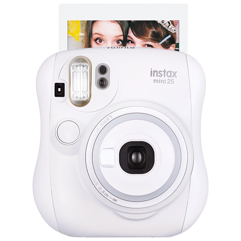 富士(FUJIFILM)INSTAX 拍立得 相机 一次成像胶片相机 mini25相机 白色套装 含10张富士小尺寸胶片