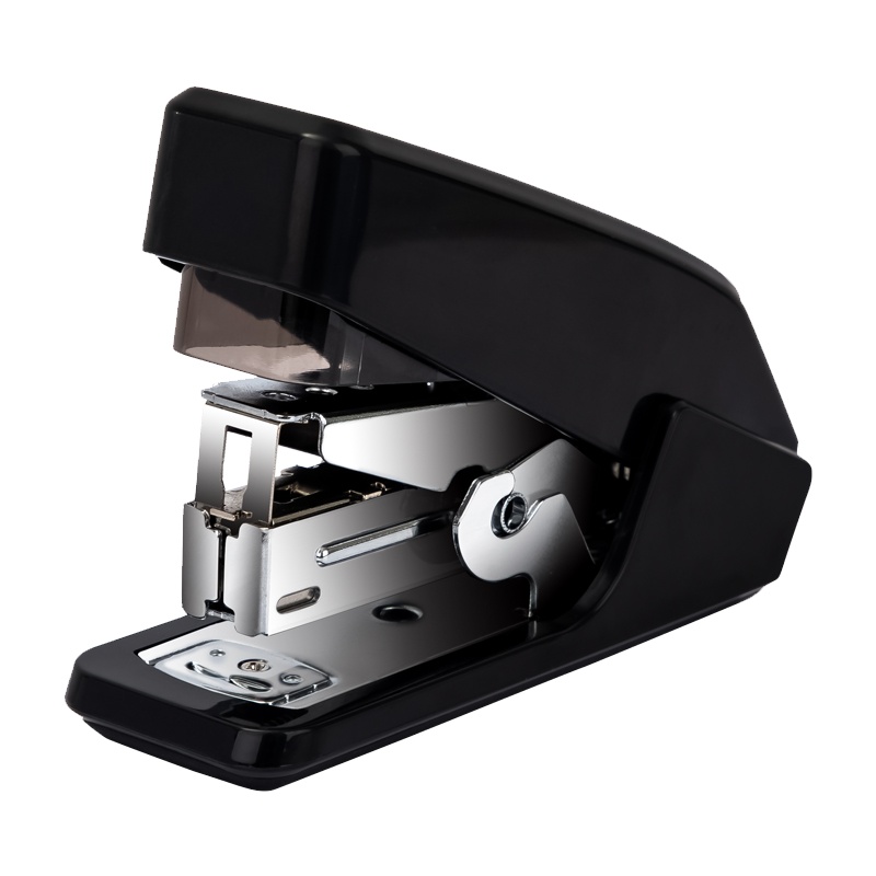 得力(deli)0466省力型订书机黑色(单位:个)小型装订机适用24/6- 26/6 书针订书器钉书机