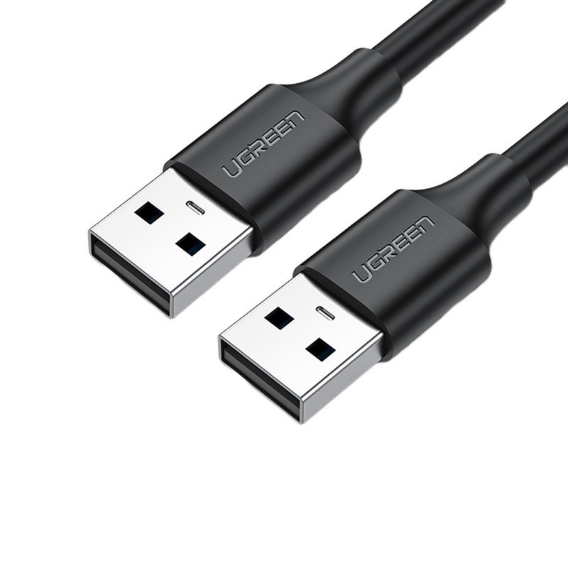 绿联(Ugreen)USB2.0数据线公对公 双头移动硬盘盒高速传输连接线1.5米 黑 10310
