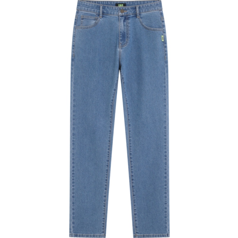 【满198减100预估价：82】森马牛仔裤男2021夏季新款修身小脚牛仔长裤韩版潮流男士弹力裤子