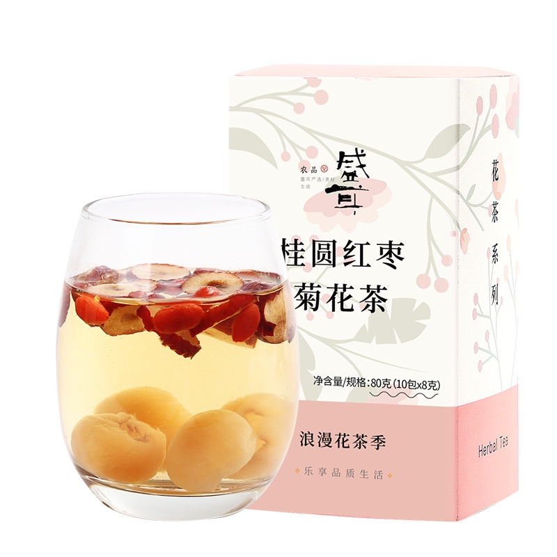 盛耳 桂圆红枣菊花茶80g 桂圆红枣枸杞菊花茶组合型花草茶泡茶水