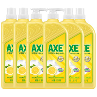 香港AXE斧头牌柠檬护肤除菌洗洁精1.18kg*6瓶 家庭装小瓶大桶家用