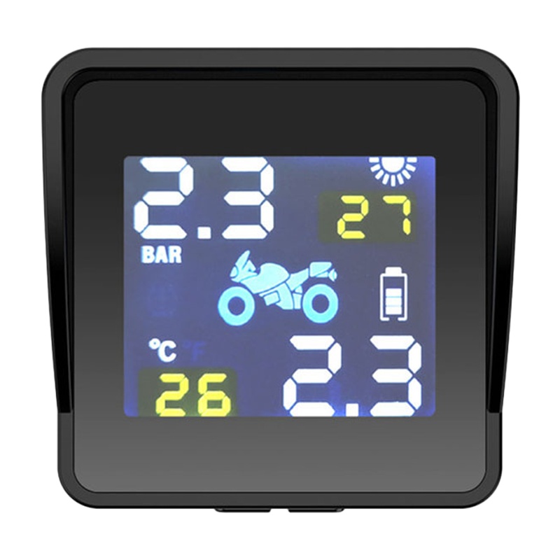 誉霸 太阳能摩托胎压监测器 防水外置 摩托通用 黑色轮胎检测无线监测仪(yoelbaer)