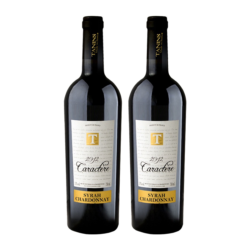 法国原瓶进口葡萄酒 泰妮丝赫兰特 干红葡萄酒 Tanins 双支装750ml*2