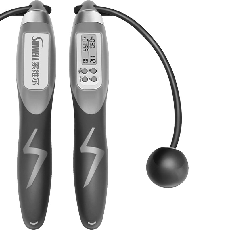 索维尔无绳跳绳计数成人减肥女跳神健身器中考专用室内运动电子无线负重