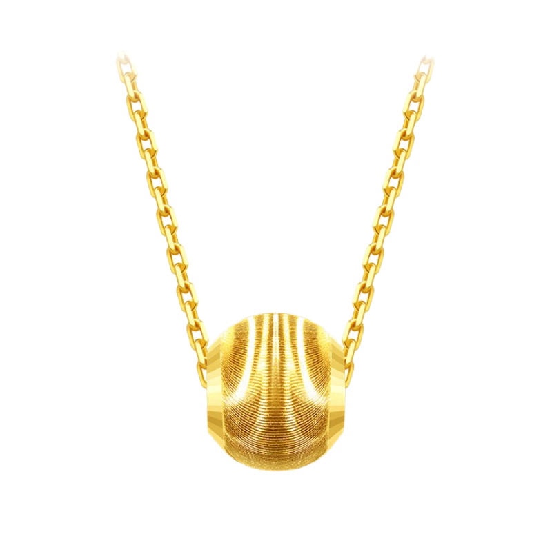 BF璀尚珠宝 转运珠吊坠 黄金3D硬金路路通吊坠 BFD0064