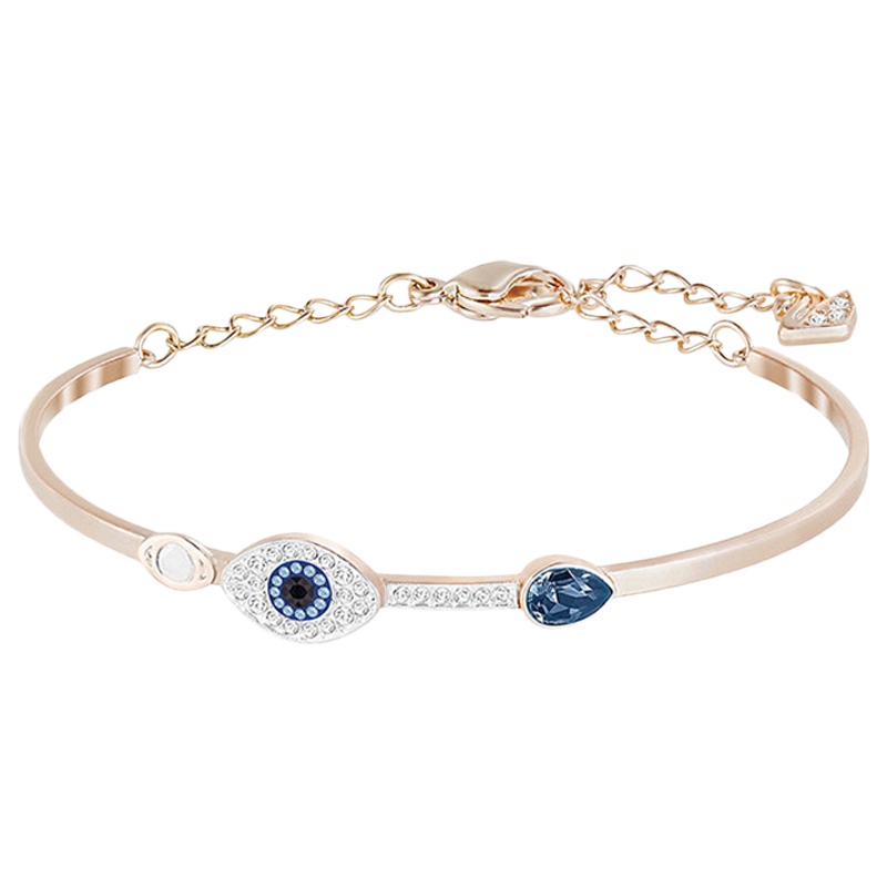 [专柜保修]SWAROVSKI 施华洛世奇 幸运守护 DUO恶魔之眼手链女 手镯女专柜同款时尚饰品女友5171991