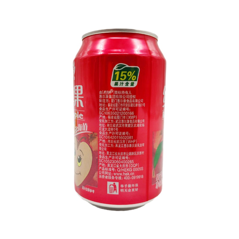惠尔康 红苹果310ml*12罐装