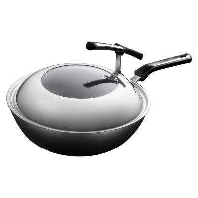 爱仕达(ASD) 锅具30CM新一代铸铁锈不了炒锅 健康无涂层炒菜铁锅煎锅 WG8330QB