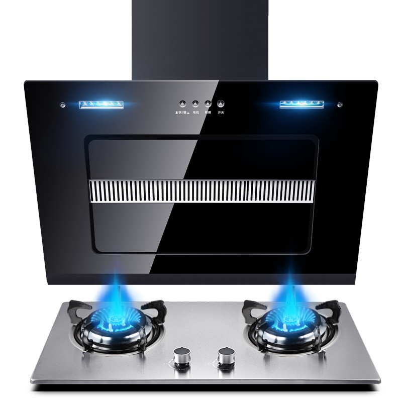 欢呼好太太 小户型抽油烟机套餐 C17+RJ09 吸烟灶套餐 按键式侧吸式排烟罩油烟机煤气灶套装 不锈钢燃气灶 天然气