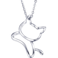 周生生(CHOW SANG SANG)Pt950铂金吊坠PetChat小猫白金吊坠项坠女士计价