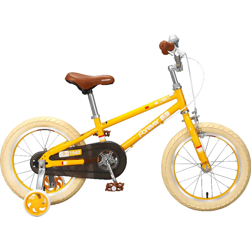 上海永久儿童自行车16/14寸3-6-8岁小男女孩中大童脚踏童车带辅助轮