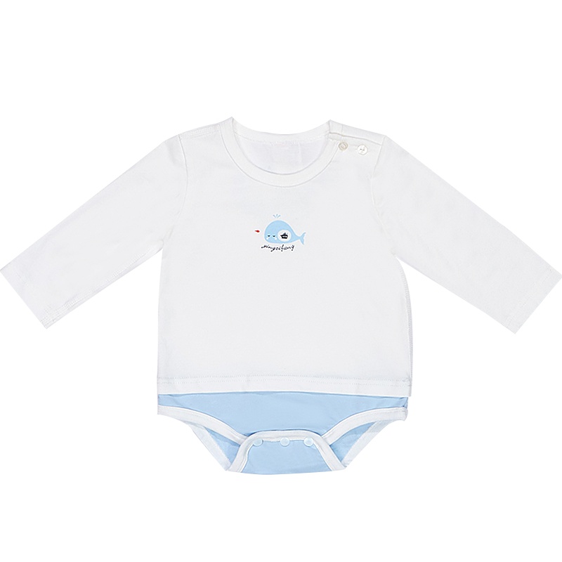 婴姿坊婴儿纯棉宝宝连体衣新生儿印花爬服童装哈衣满月服睡衣