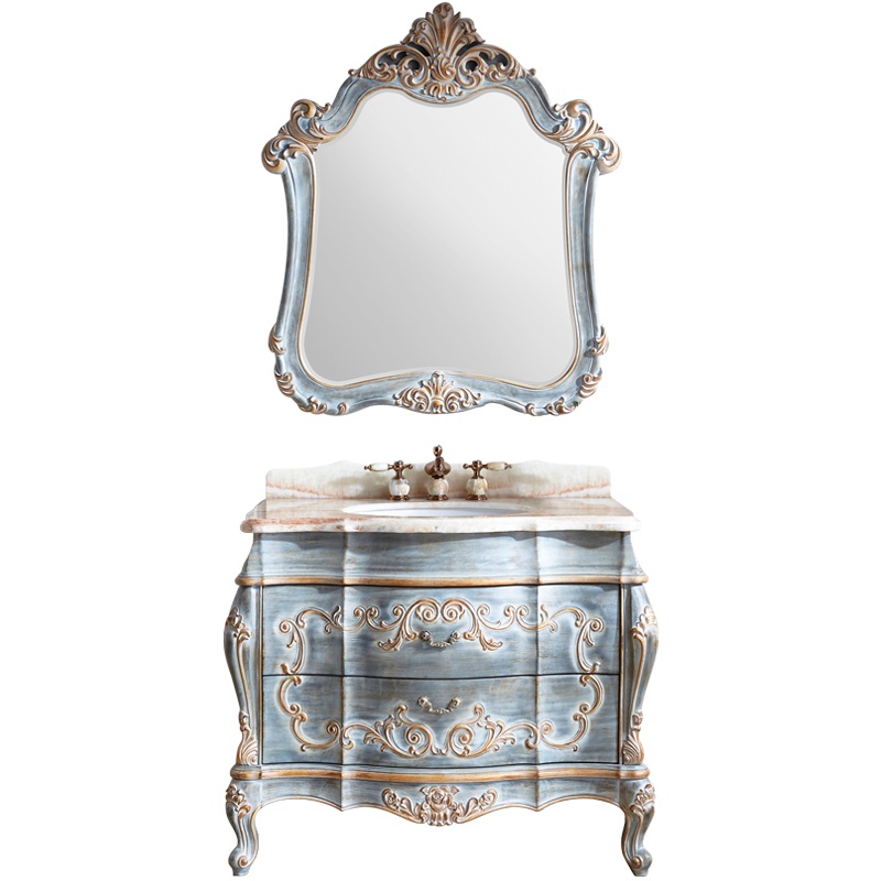 Vancoco梵云优尚浴室柜组合卫生间洗脸盆柜欧式卫浴套装洗漱洗手台