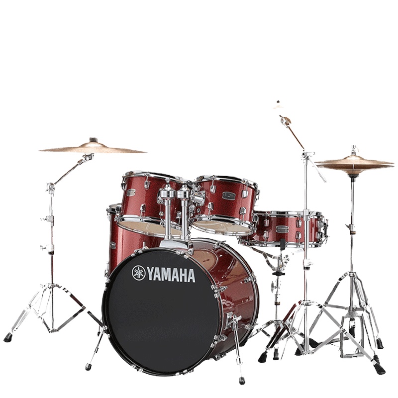 雅马哈（YAMAHA）RYDEEN 雷神架子鼓 原声鼓 演出成人舞台表演儿童爵士鼓打击乐器 闪耀红