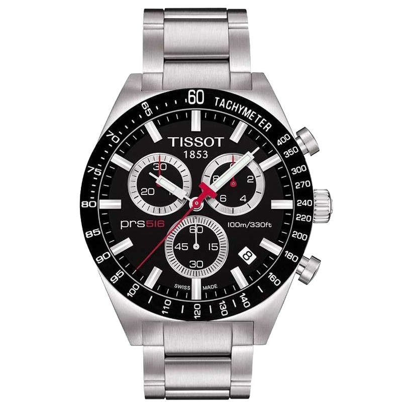 天梭 (TISSOT)PRS516律驰系列 商务 端庄 钢带 男士 石英 机械 手表T044.430.21.051.00