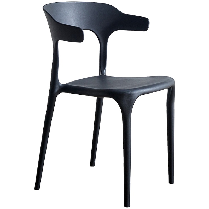 三圣 塑料餐椅创意成人彩色椅子餐厅靠背凳家用 靠背椅 休闲椅子北欧休闲现代简约塑料椅 牛角椅