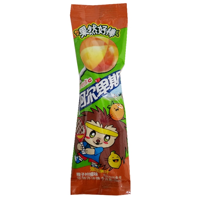 阿尔卑斯ALPENLIEBE棒棒糖果然好棒苹果青柠橙子柠檬草树莓添加果汁含维生素C10g(随机口