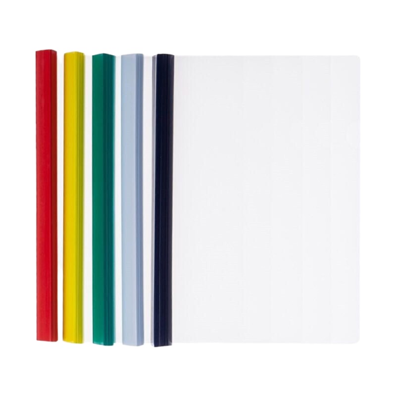 晨光(M&G)A4抽杆夹 透明塑料大容量拉杆夹25mm 办公学习用品 ADMN4279 1包5个装