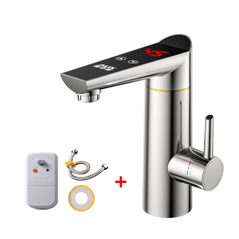 奥克斯(AUX)即热式电热水龙头厨房小厨宝下进水款数码温显变频调温 WT2X3银色（漏保套装）