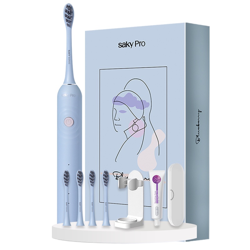 舒客(Saky)电动牙刷G33芝芝蓝莓防水充电式声波自动牙刷学生党男女生情侣