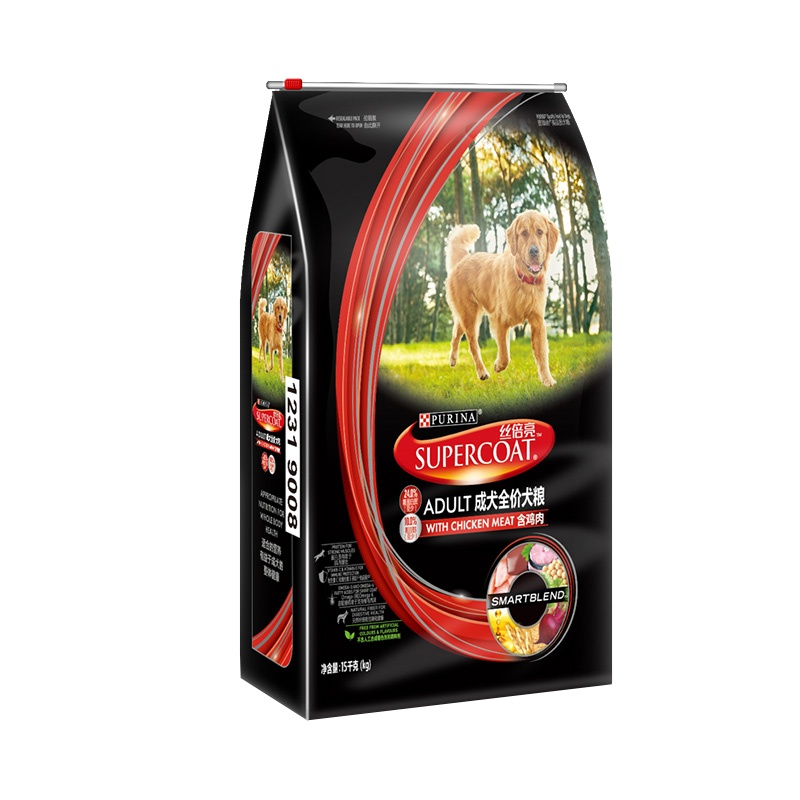 丝倍亮(supercoat)成犬全价犬粮15kg成年期通用狗粮30斤