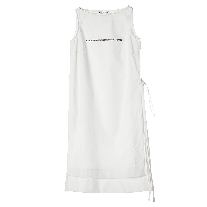 sdeer圣迪奥2018新款休闲条纹抽绳束腰背心连衣裙