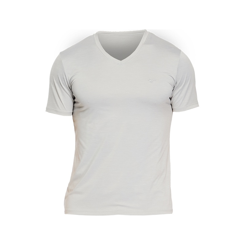 七匹狼 男式打底衫男款花纱V领男款时尚男士T恤短袖潮男士T恤
