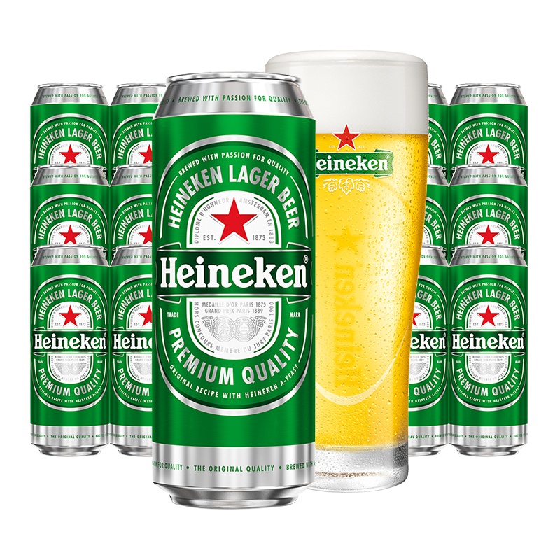 喜力(Heineken)啤酒500ml*3*6罐 整箱装 (新老包装随机发货中)