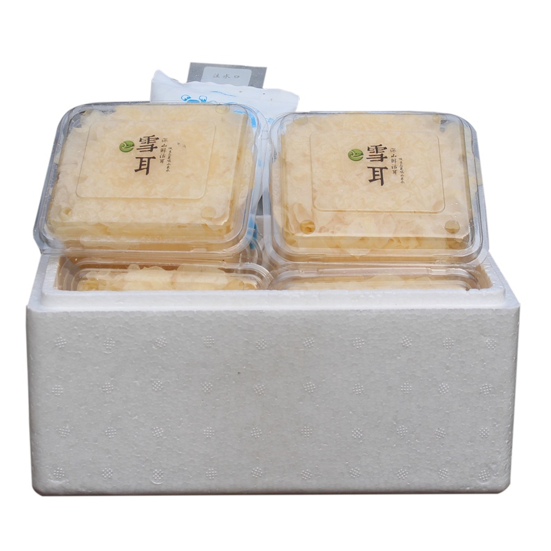 翼生源新鲜银耳6朵盒装 福建古田鲜活银耳白木耳鲜银耳雪耳特级糯耳新鲜无硫500g