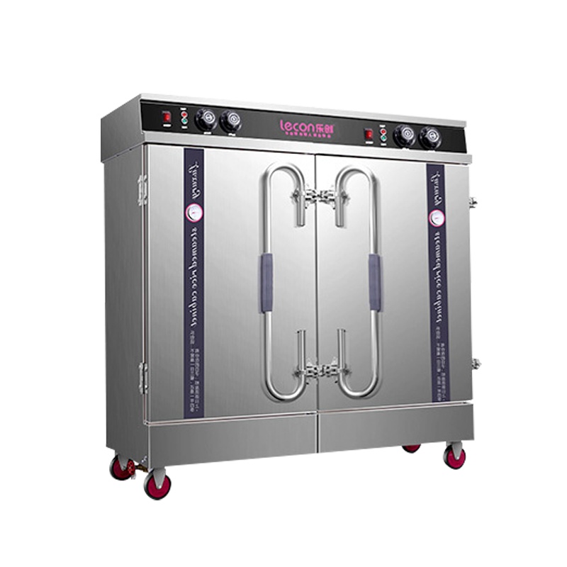 乐创lecon 蒸饭柜商用电蒸箱自动食堂包子炖汤大型米饭蒸饭车 24盘顶部智能定时款