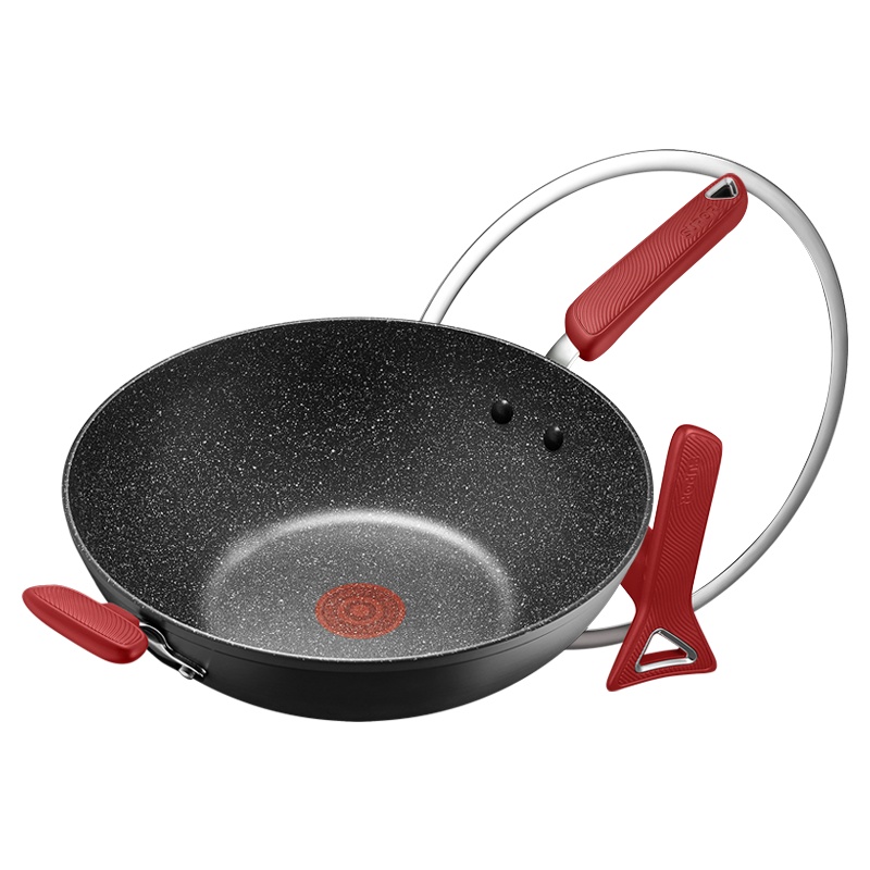 苏泊尔(SUPOR)火红点无油烟炒锅•星星石系列 火红点智能控温家用炒锅可立盖不粘 32cm PC32W8