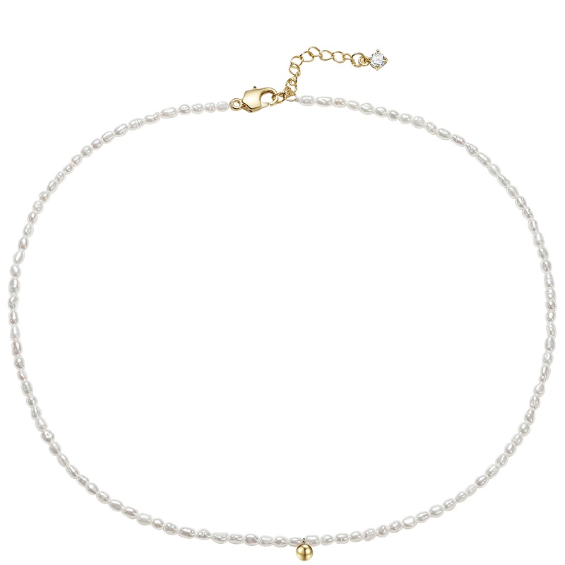 佰色传情年轻短款小珠淡水珍珠项链锁骨链choker优雅百搭